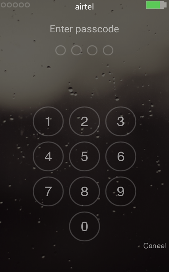 iOS 8 LockScreen Blurred