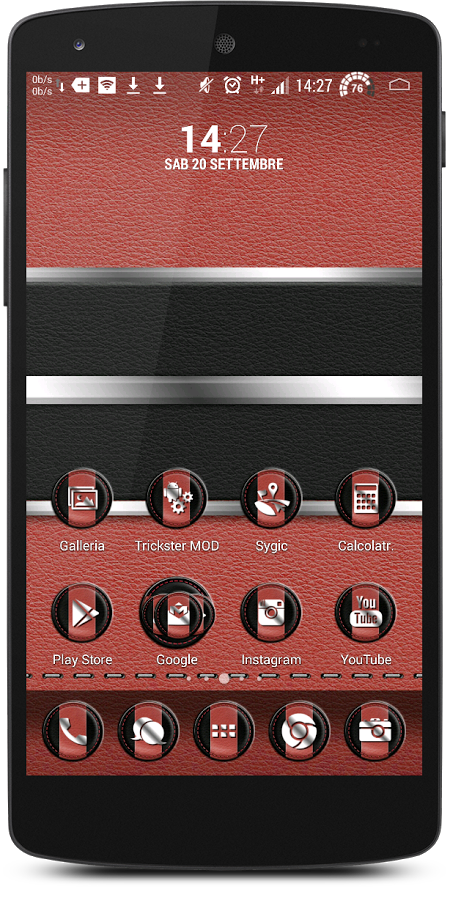 Leather Black & Red Theme