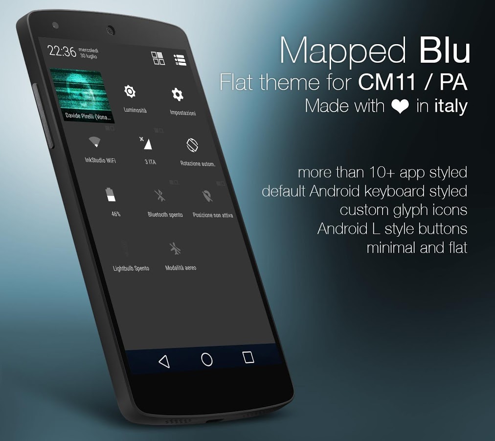 Mapped Blue - CM11/PA Theme