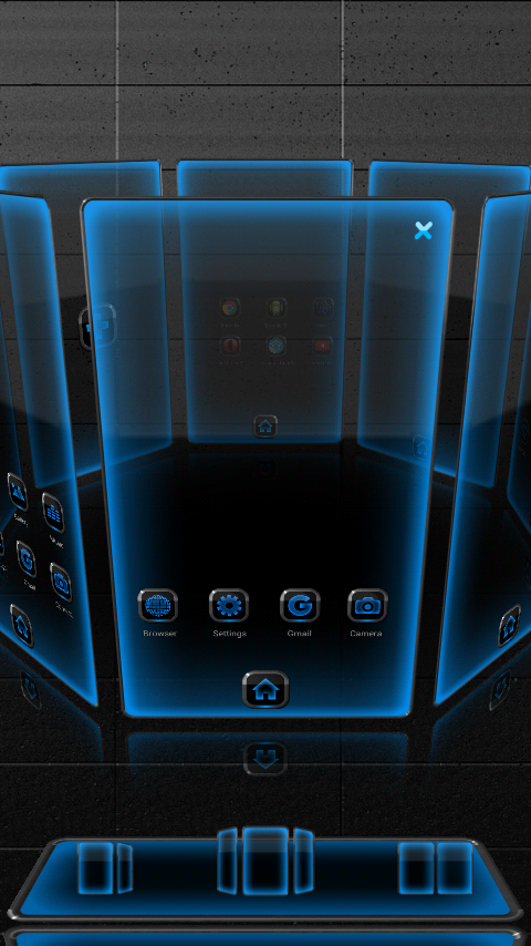 NEXT Launcher Theme NEON BLUE