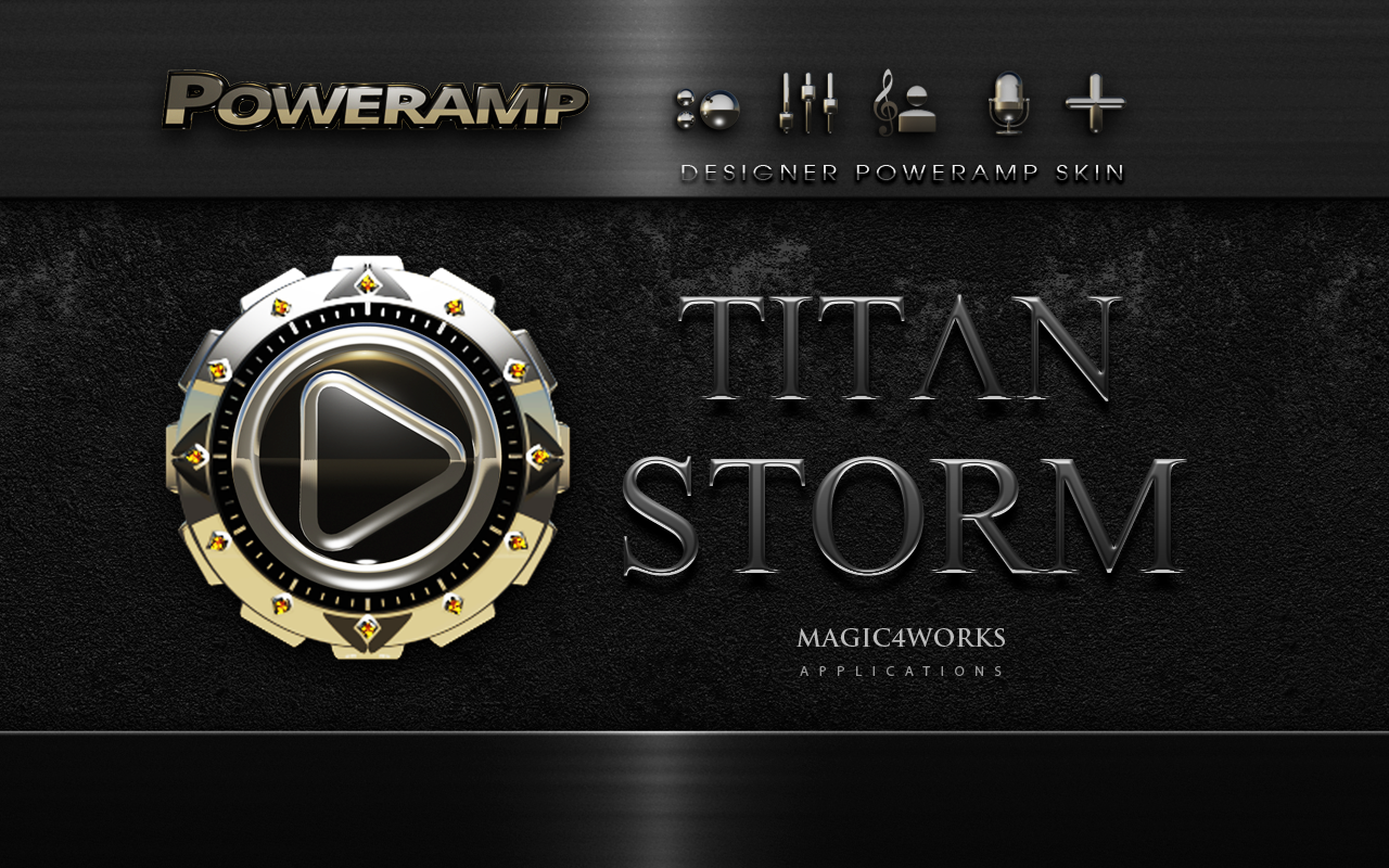 Poweramp skin Titan Storm