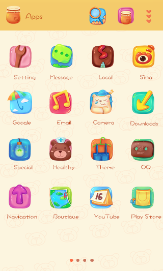 Sweet Bear GO Launcher Theme