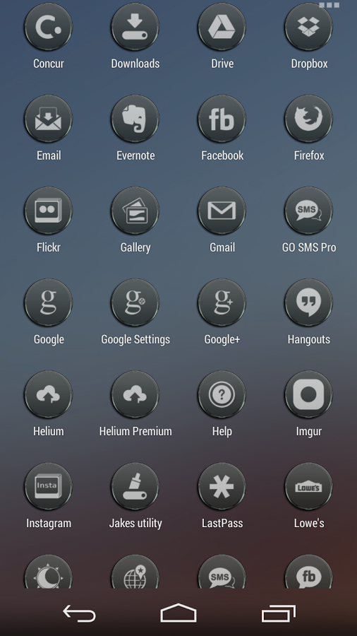 VM9 Black Glass Icons