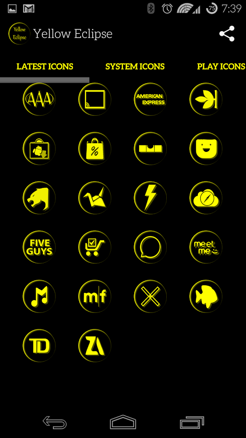 Yellow Eclipse Launcher Theme