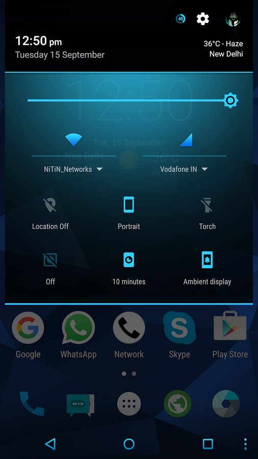 Neon Blue Theme CM12.1/12