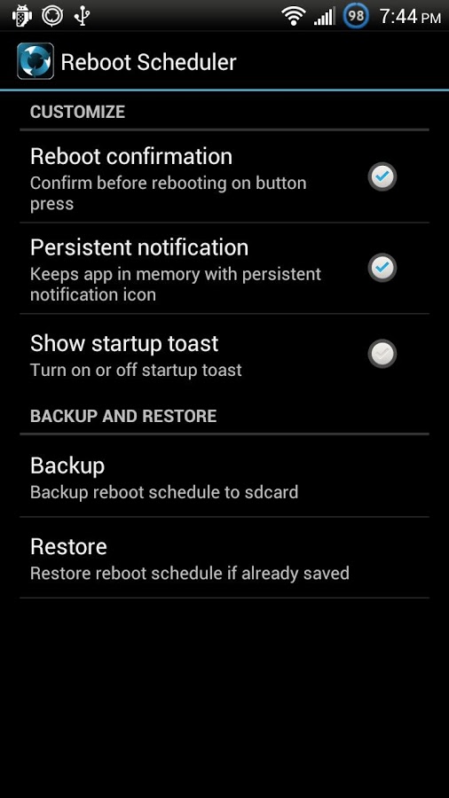 Reboot Scheduler