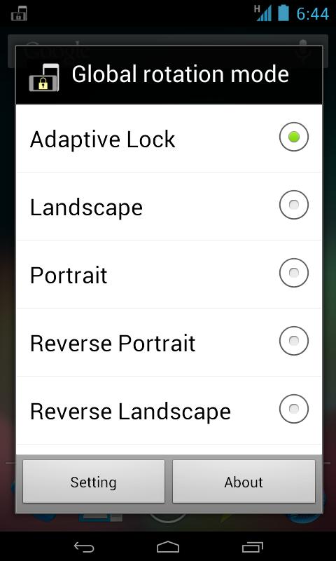 Rotation Lock Adaptive