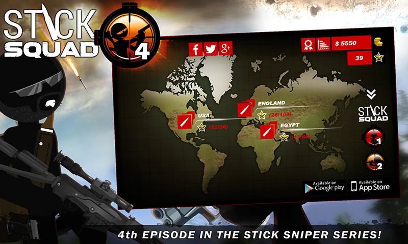 Stick Squad 4 - Sniper's Eye (Mod Money) 