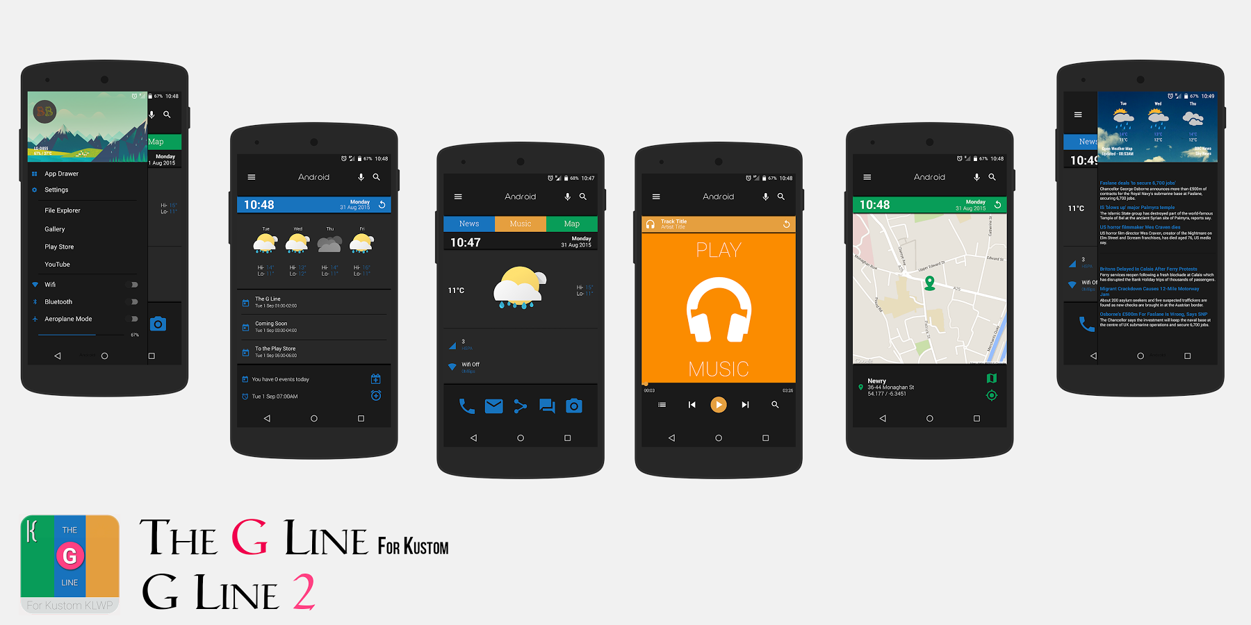 The 'G' Line for Kustom KLWP