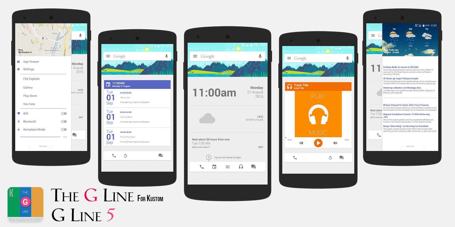 The 'G' Line for Kustom KLWP