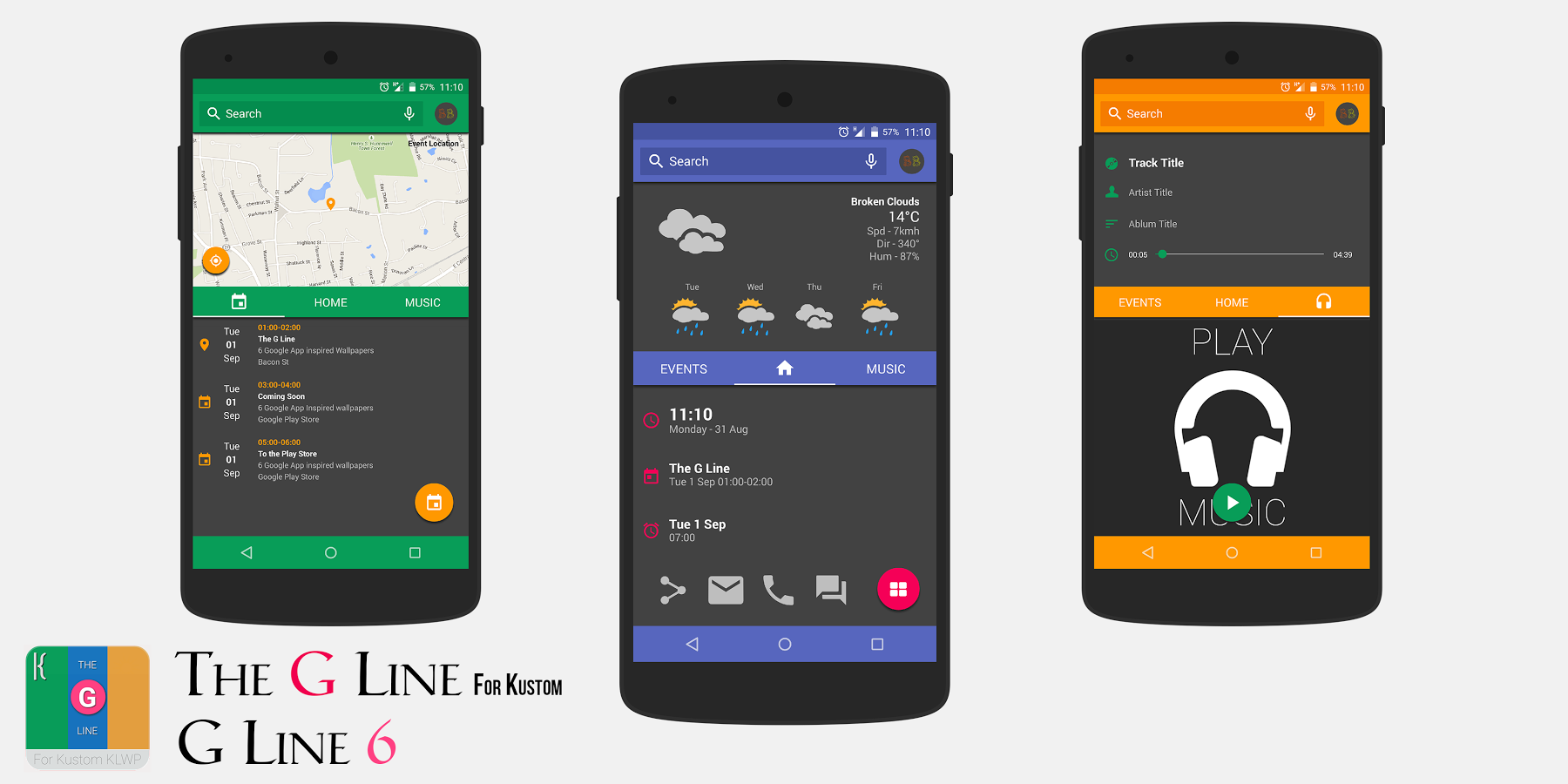 The 'G' Line for Kustom KLWP