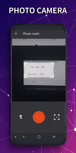 Math Camera fx calculator 991 Solve = taking photo