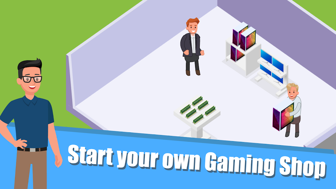 Gaming Shop Tycoon  - Idle Shopkeeper Tycoon Game  (Mod Mone