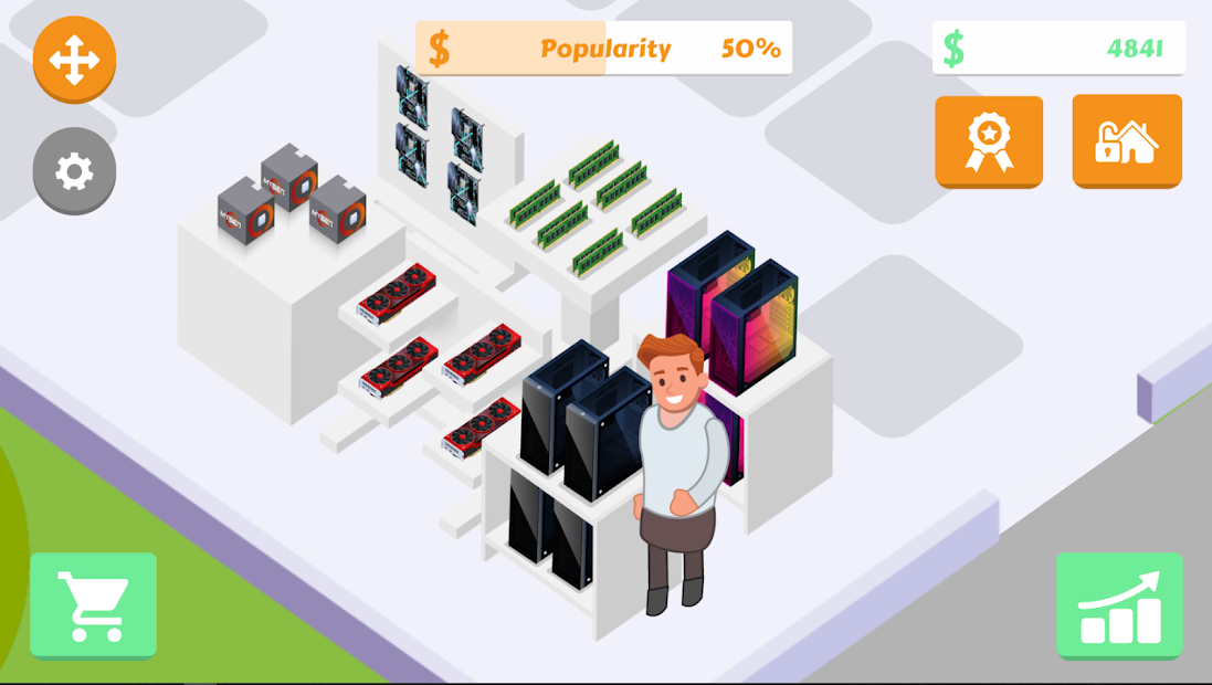 Gaming Shop Tycoon  - Idle Shopkeeper Tycoon Game  (Mod Mone