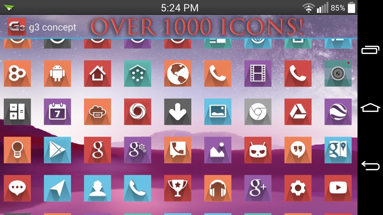 LG G3 Concept Icon Pack