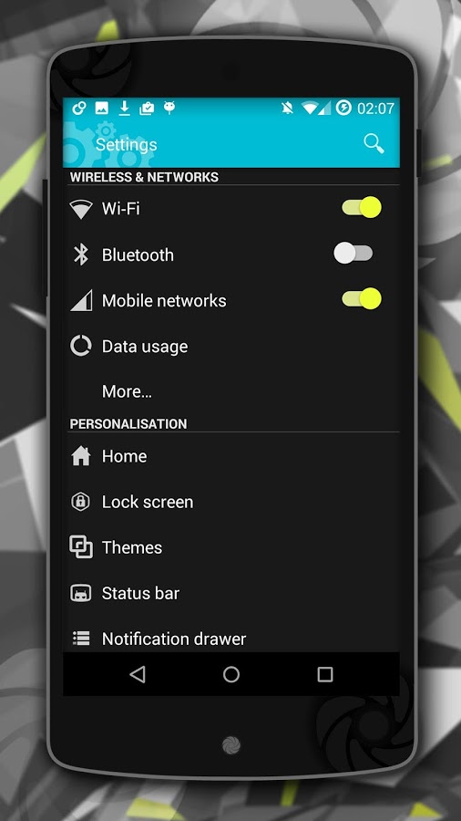 Lollipop 5.0 Dark Theme