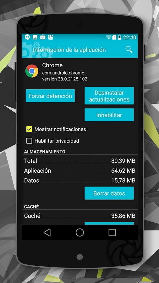 Lollipop 5.0 Dark Theme