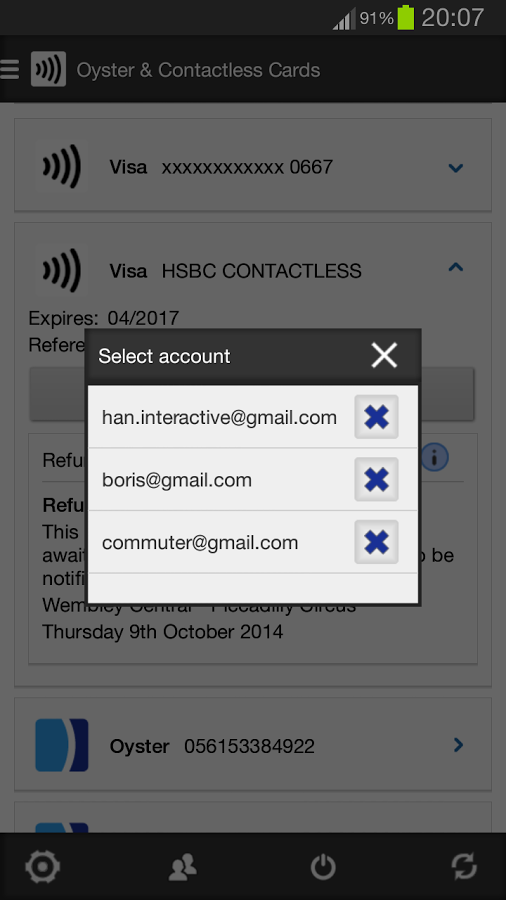 London Oyster Contactless +