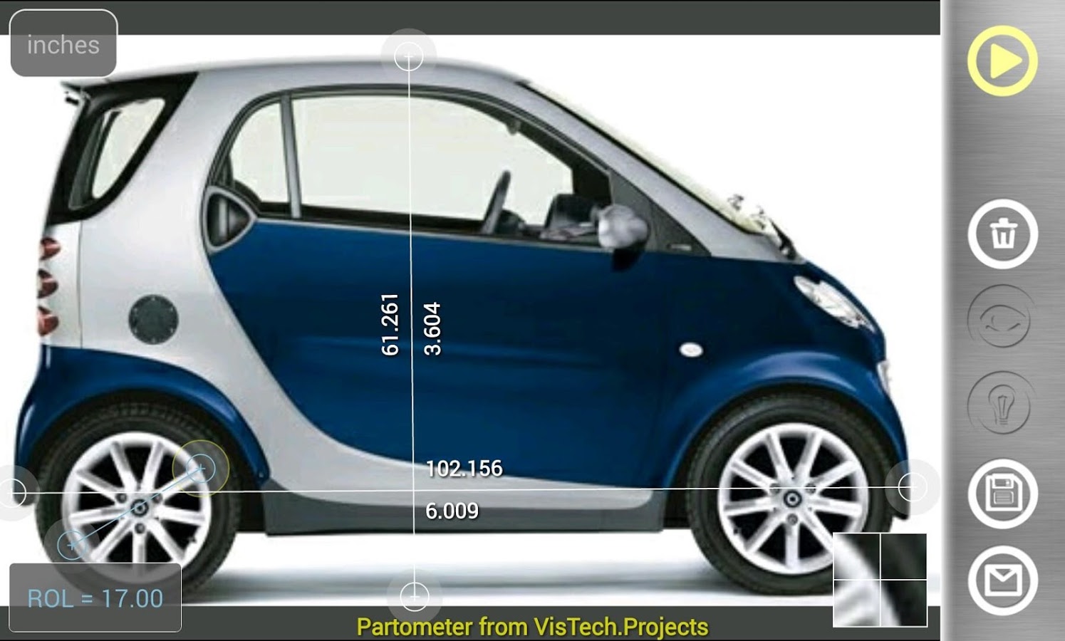 Partometer - camera measure