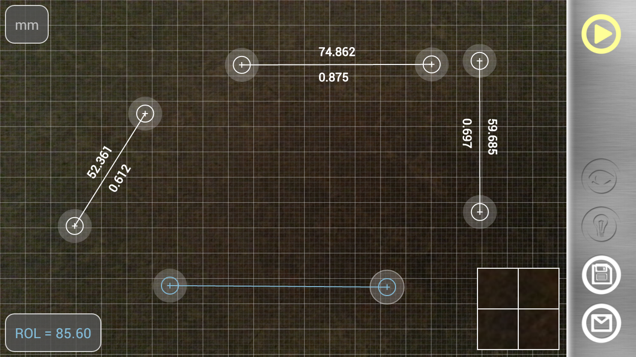 Partometer - camera measure