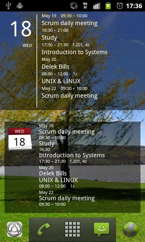 Simple Calendar Widget Pro