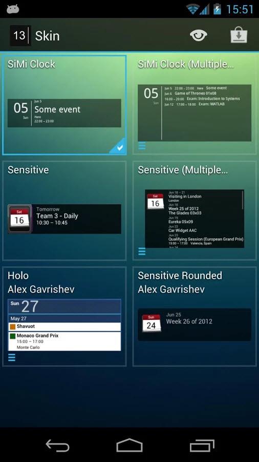 Simple Calendar Widget Pro