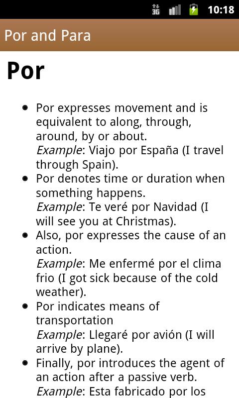 Spanish Class