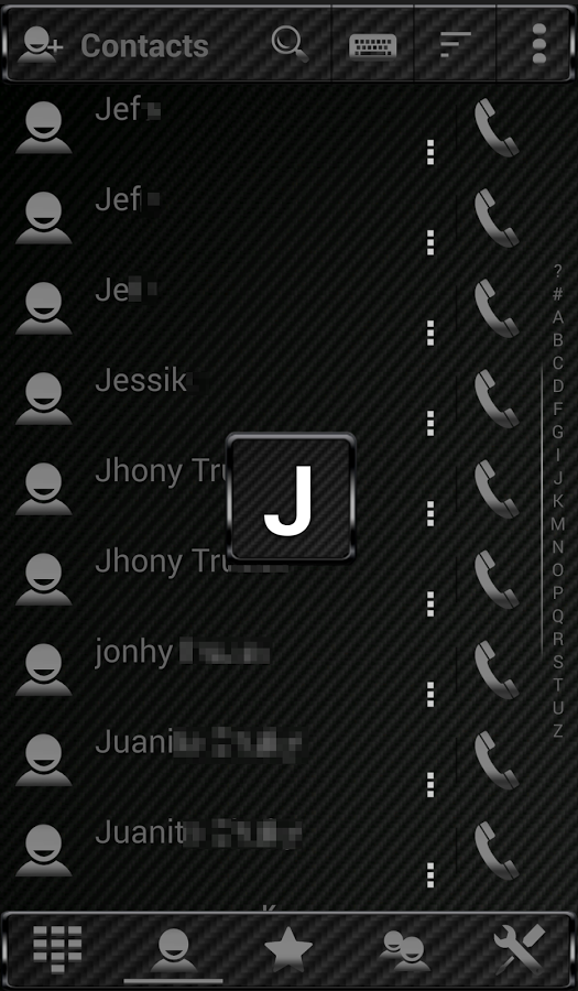 Theme Black Carbon RocketDial