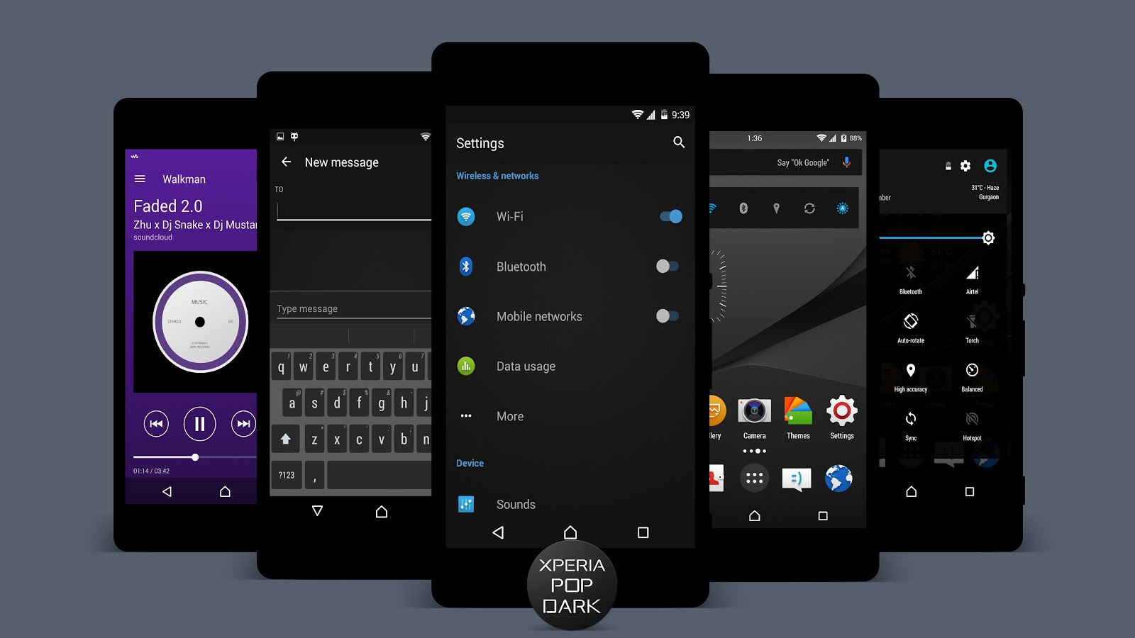 XperiaPOP Dark CM12/12.1 Theme