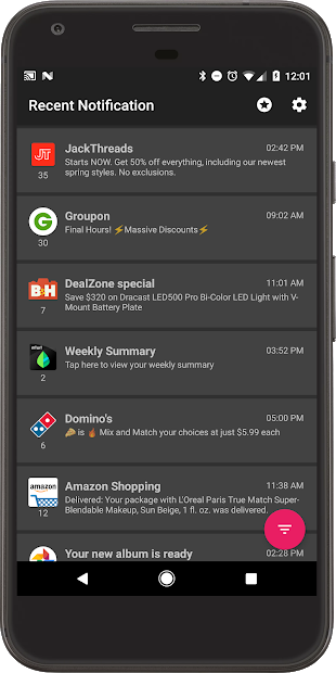 Recent Notification