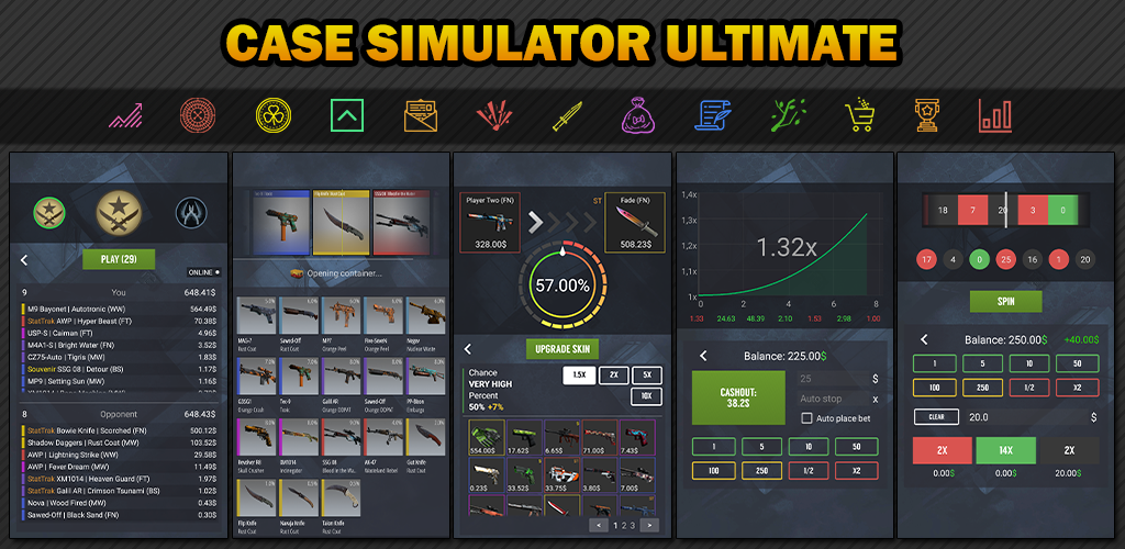 Case Simulator Ultimate - CS go skins box crate 2 (free shop