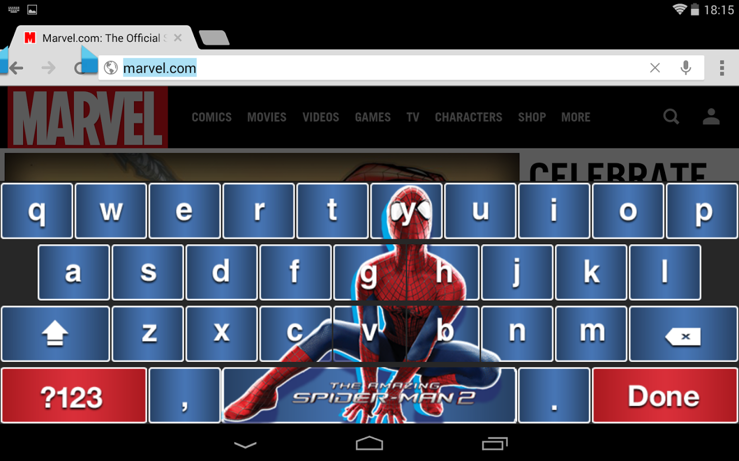 Amazing Spider-Man 2 Keyboard