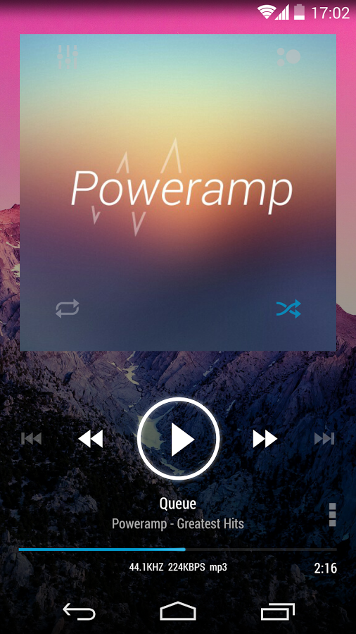 Poweramp skin KK Transparent