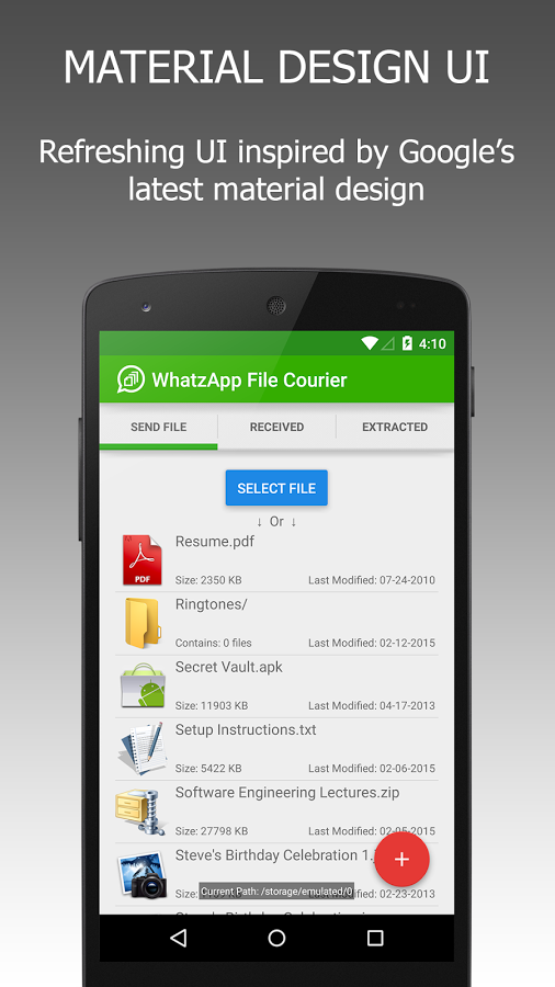 WFS: WA File Sender (Ad Free)