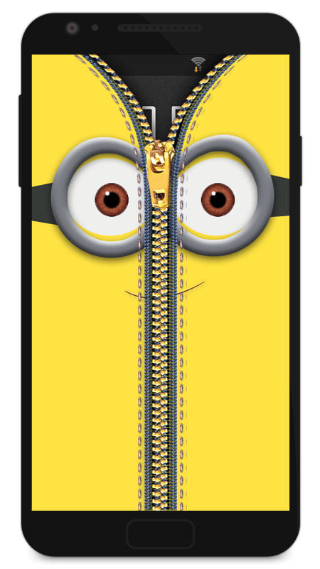 Zipper Lock Screen Yellow