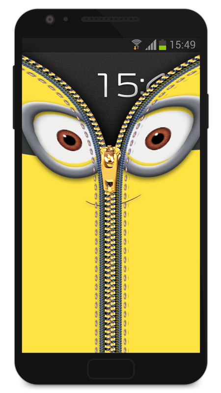 Zipper Lock Screen Yellow