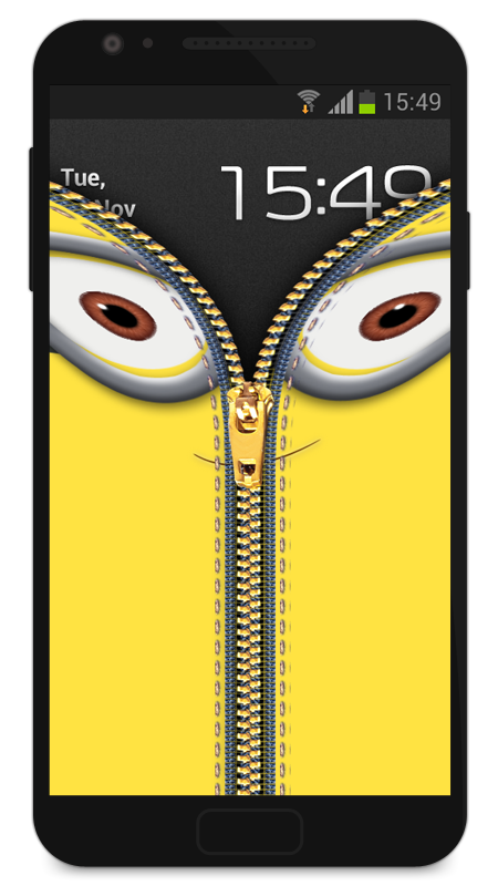 Zipper Lock Screen Yellow