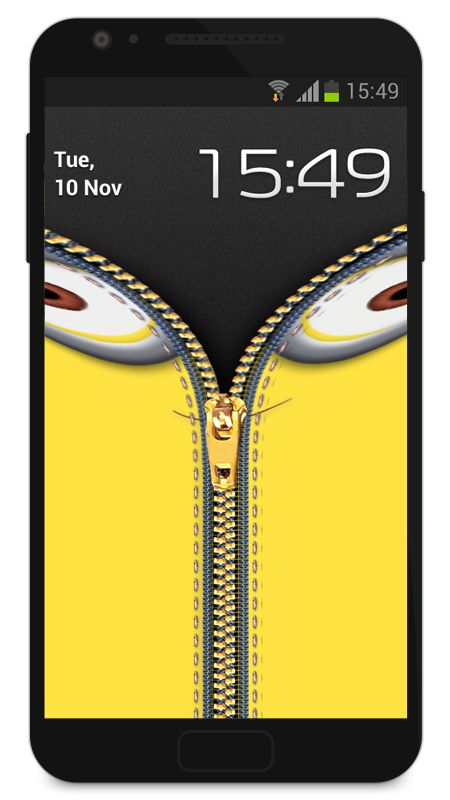 Zipper Lock Screen Yellow