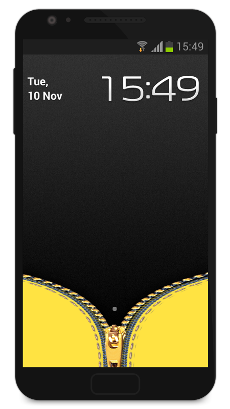 Zipper Lock Screen Yellow