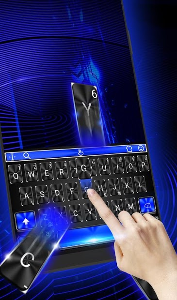 Cool Blue Light Keyboard Theme