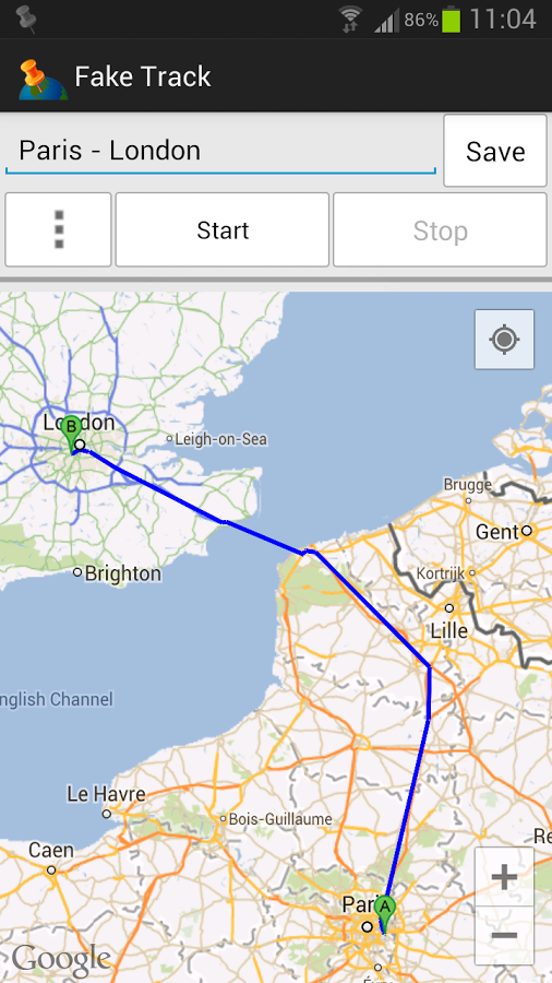 Fake Track, Simulate GPS route