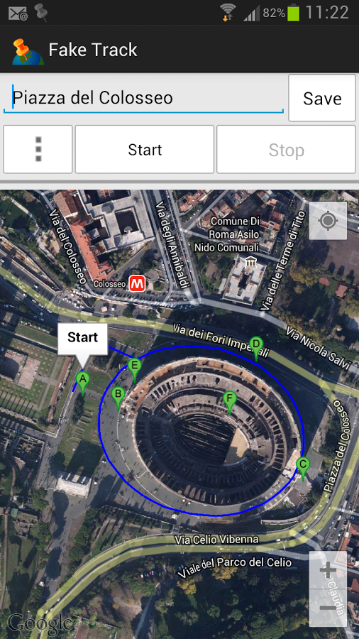 Fake Track, Simulate GPS route