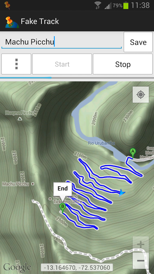 Fake Track, Simulate GPS route