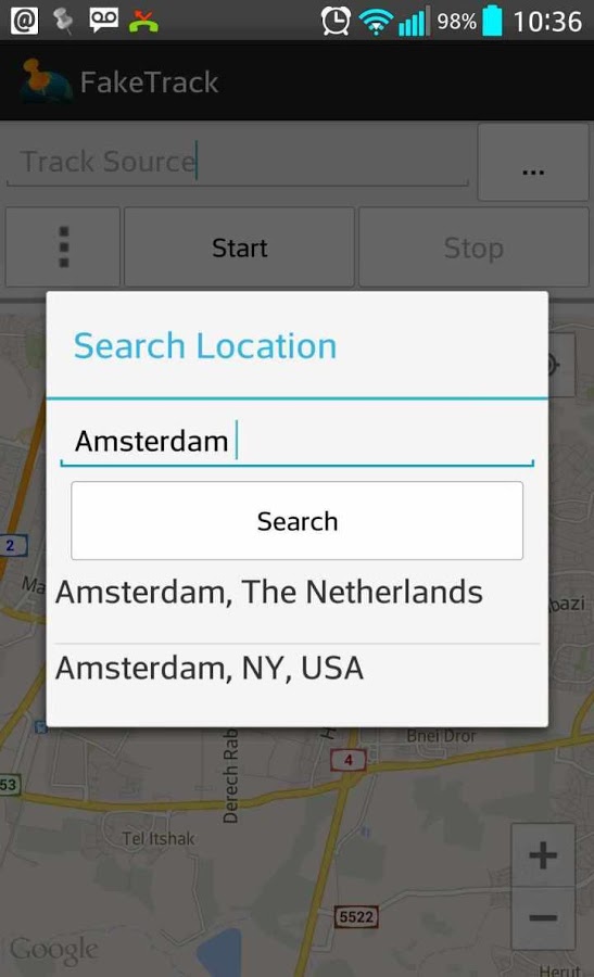 Fake Track, Simulate GPS route