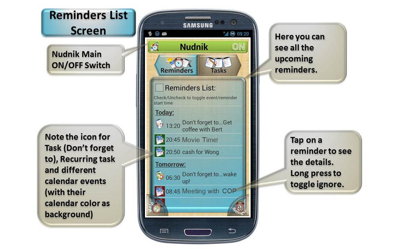 Nudnik Calendar Reminders