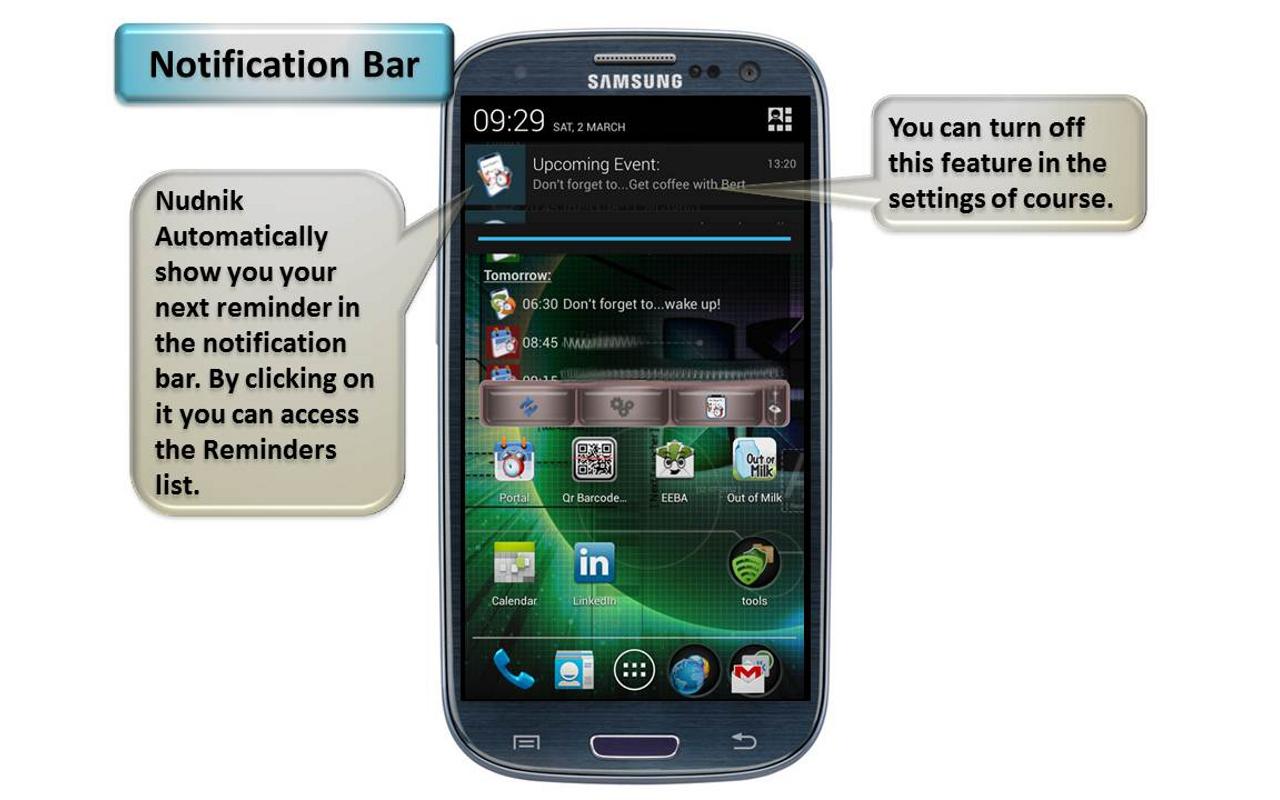 Nudnik Calendar Reminders