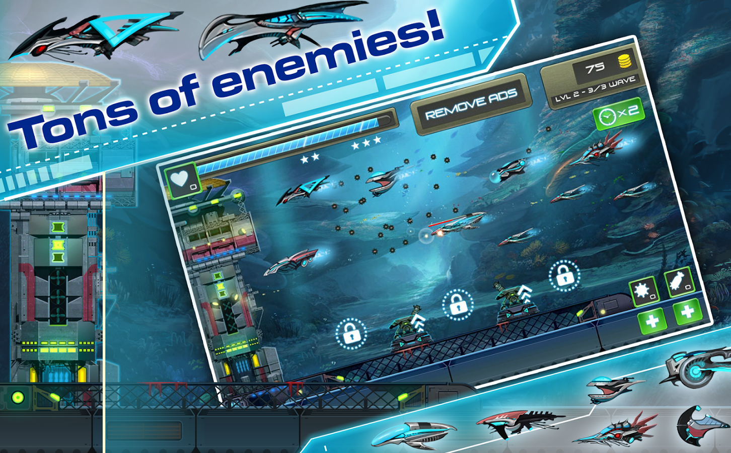 Undersea Attack: Tower Defense (Mod Money)