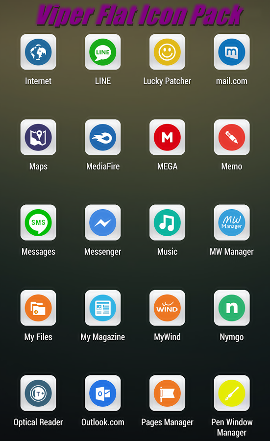 Viper Flat Icon Pack