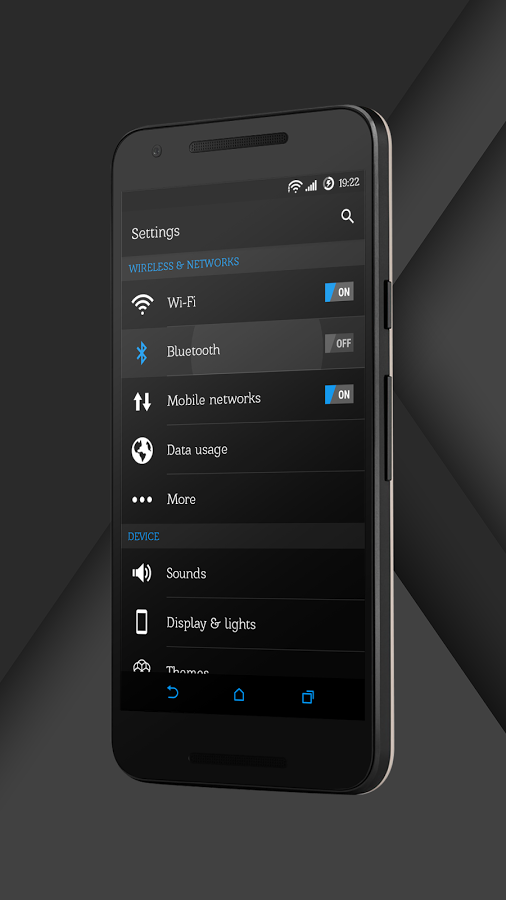 Sense 7 Black/Blue cm12 theme