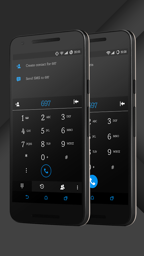 Sense 7 Black/Blue cm12 theme